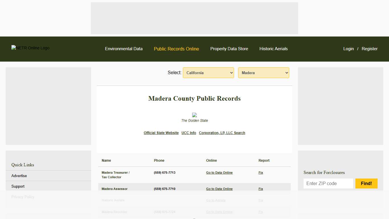 NETR Online • Madera • Madera Public Records, Search Madera Records, Madera Property Tax, California Property Search, California Assessor